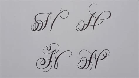 Calligraphy Letter N With Normal Pen / How To Write Capital Cursive For ...