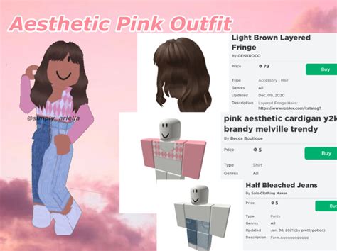 Cute Aesthetic Outfits Roblox Under 100 Robux - Aesthetic Things