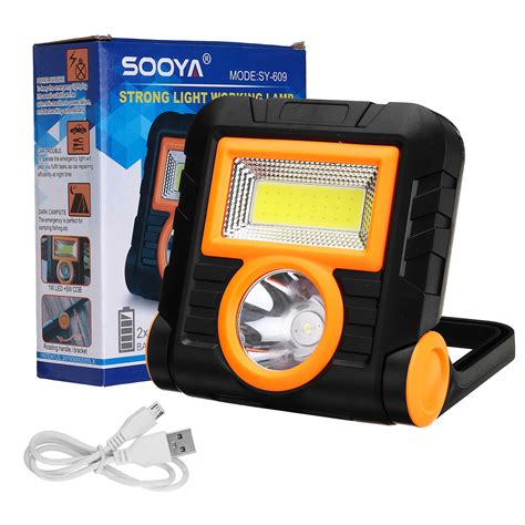 Torches & Headlamps - USB Rechargeable COB LED FloodLight Flashlight Outdoor Hunting Super ...