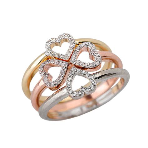 Gold Diamond Infinity Heart Ring | Infinity Rings