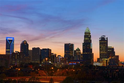 Charlotte skyline tonight : Charlotte