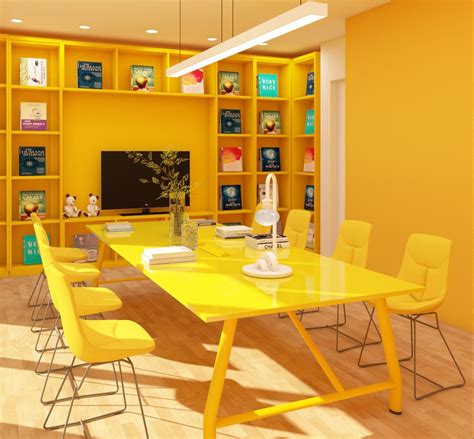 Office design idea in yellow