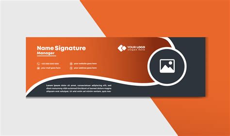 Unique Modern business Email Signature Design template banner 43502018 Vector Art at Vecteezy