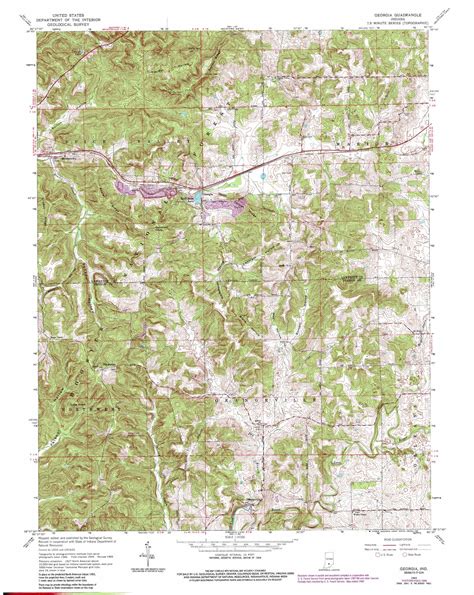 Georgia topographic map 1:24,000 scale, Indiana