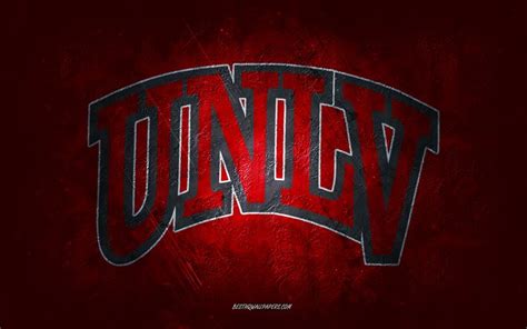 Download wallpapers UNLV Rebels, American football team, red background ...