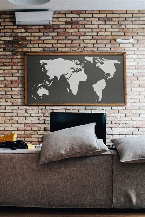 World Map Stencil- Wall Art Stencil | Stencil wall art, World map ...