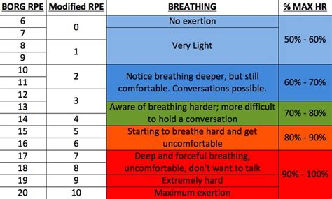 BORG / RPE SCALE | Workout at work, Study notes, Study tools