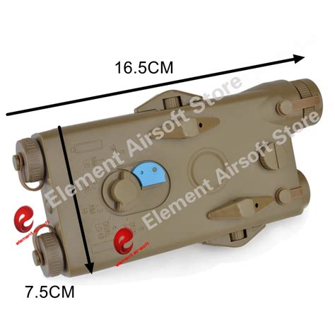 Element Airsoft AN/PEQ 2 Battery Case With Red Laser VersionBattery Box PEQ2 Style Dummy No ...