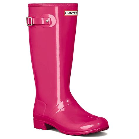 Womens Hunter Original Tour Gloss Galoshes Snow Wellingtons Rain Boots