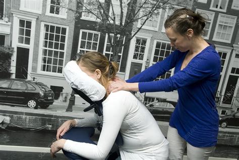 Shoulder massage - Stock Image - C014/8729 - Science Photo Library