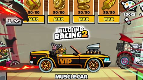 HILL CLIMB RACING 2 - NEW VEHICLE MUSCLE CAR FULLY UPGRADED - YouTube