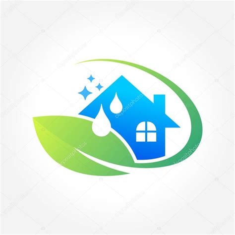 Cleaning Service Business logo design, Eco Friendly Concept for Interior, Home and Building ...