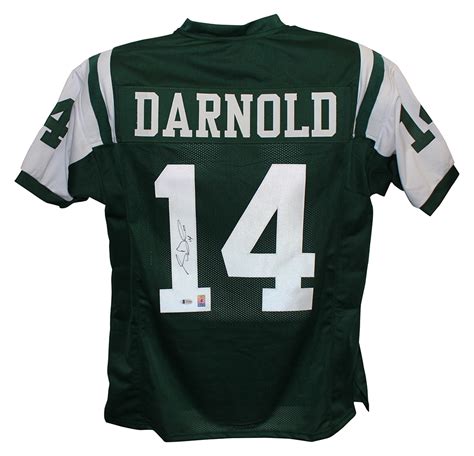 Sam Darnold Autographed/Signed Pro Style Green XL Jersey BAS 29505 ...