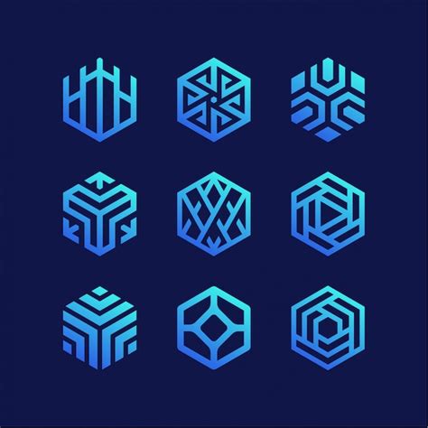 Premium Vector | Hexagon logo collection