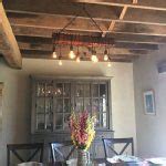Large Rustic Farmhouse Chandelier | Custom Wooden Made Lighting Kitchen Chandeliers