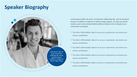 Speaker Biography PowerPoint Template | Biography Templates