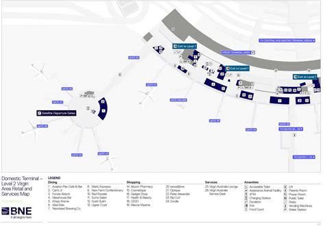 Domestic Terminal map Brisbane Airport