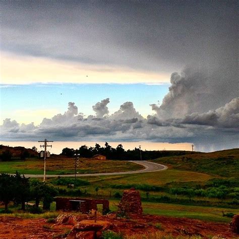 Huge storm system over Lawton, Oklahoma yesterday! I took this photo ...