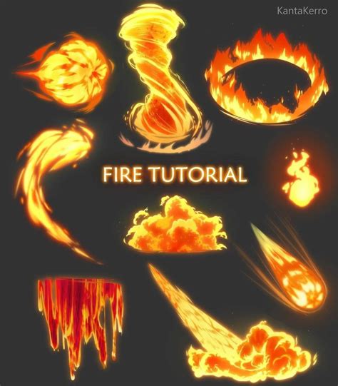 How to Art — Fire Tutorial by kantakerro in 2021 | Digital art tutorial, Digital painting ...