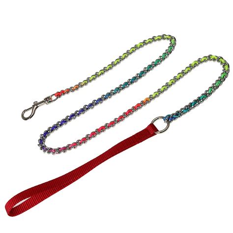 iChoue Stylish and Unchewable Chain Leash with Handle for Small Medium ...