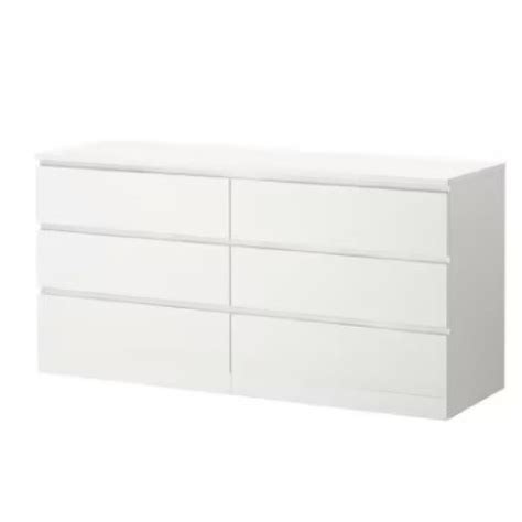 IKEA 6 Drawer Dresser White - AptDeco