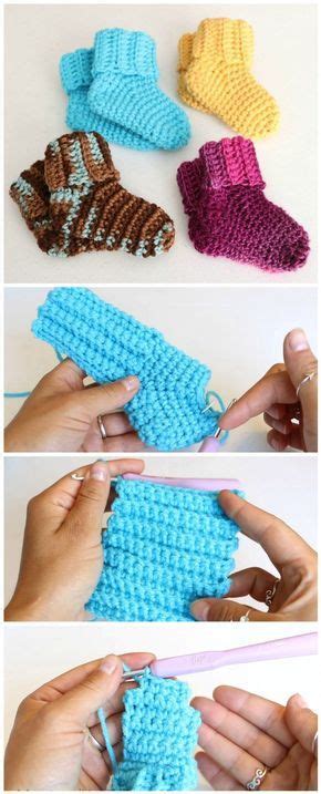 Fast and easy baby socks crochet tutorial – Artofit