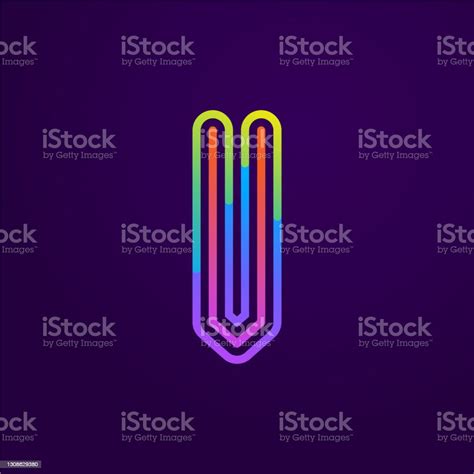 Neon Light V Letter Line Logo Stock Illustration - Download Image Now ...