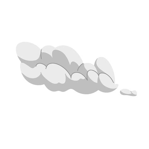 Cartoon dust cloud. Comic cloud shape, steam wind silhouette, spray air smoke, fog road, car gas ...