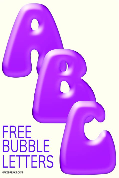 Free Printable Bubble Letters - Make Breaks | Bubble letter fonts, Letter stencils printables ...