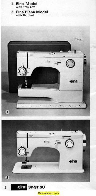 Elna SP ST SU Sewing Machine Instruction Manual