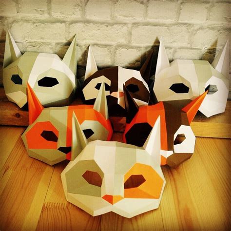 DIY Cat Mask/paper Cat Mask/diy Mask/fancy Dress/halloween Mask ...