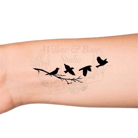 Birds on Wire Tattoo - Etsy