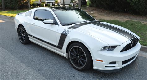 Racing Skins by Wraptor Graphix White Mustang BOSS 302 – Boss Stripe Package and Gloss Black ...