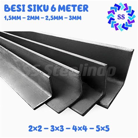 Jual BESI SIKU L 6 METER 2X2-3X3-4X4-5X5 (1,5MM - 2MM - 2,5MM - 3MM ...