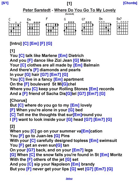 Peter Sarstedt - Where do you go to my Lovely [1] | Guitar chords for ...