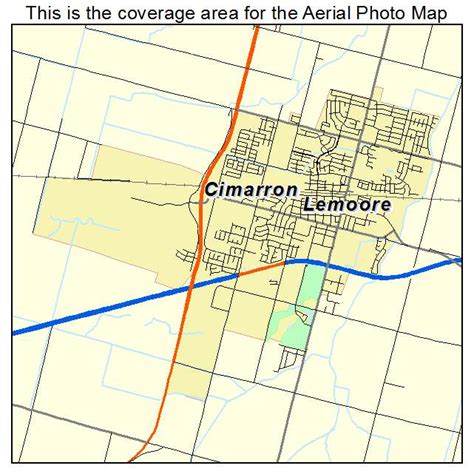 Aerial Photography Map of Lemoore, CA California