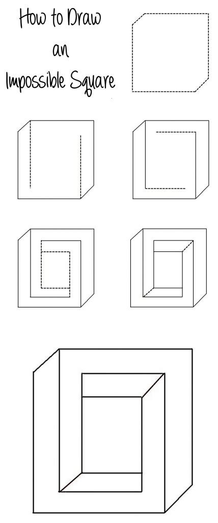 How to Draw an Impossible Square Illusion