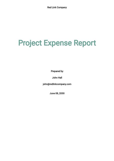 Project Report Template Google Docs