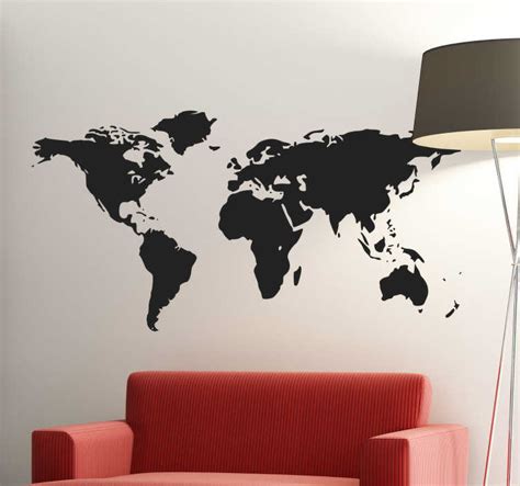 World Map Wall Sticker - TenStickers