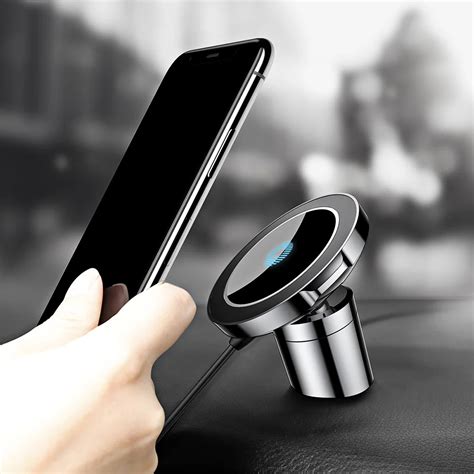 Baseus QI Wireless Charger Magnetic Car Holder For iPhone X 8 Samsung S9 Mobile Phone Wireless ...