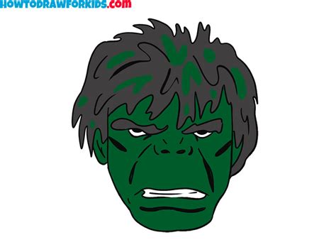 How to Draw the Hulk Face - Easy Drawing Tutorial For Kids