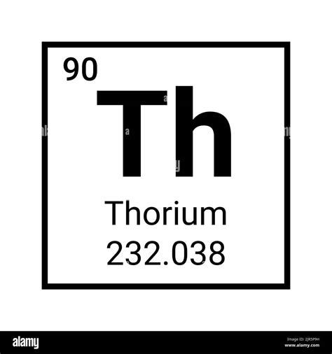 Thorium periodic table element chemistry symbol atom icon Stock Vector ...