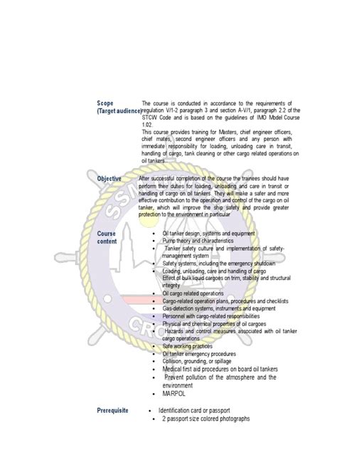 d14 Advanced Training For Oil Tanker Cargo Operations | PDF | Oil ...