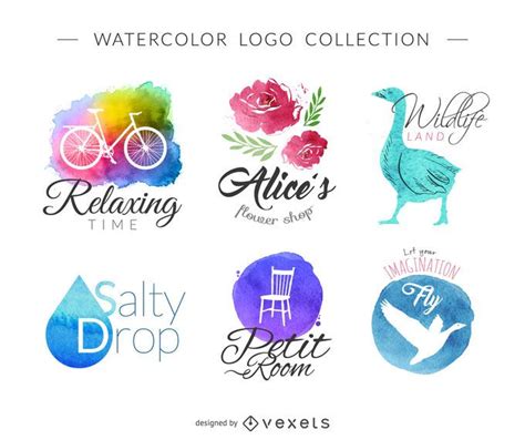 Watercolor Logo Set - Vector Download