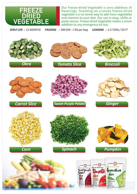 Freeze Dried Vegetables | 3 Seasons Fruit Industry Co., Ltd. | Ingredients Network