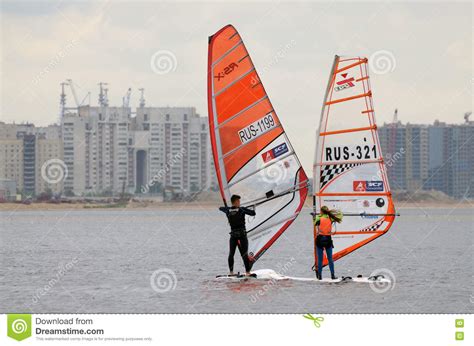 Windsurfing Floating on the Sea. Editorial Image - Image of surfing, water: 77571835