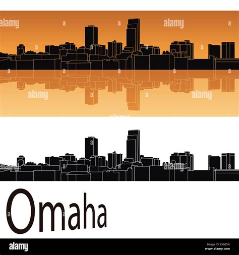 Omaha skyline in orange Stock Photo - Alamy