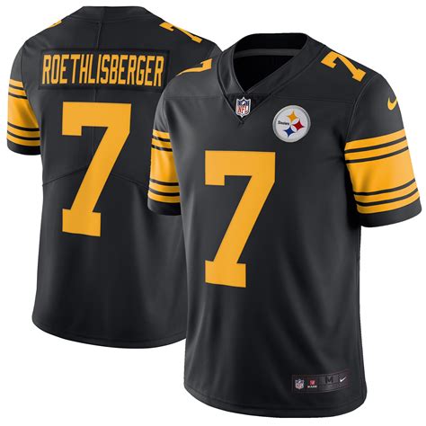 Nike Ben Roethlisberger Pittsburgh Steelers Black Color Rush Limited Jersey