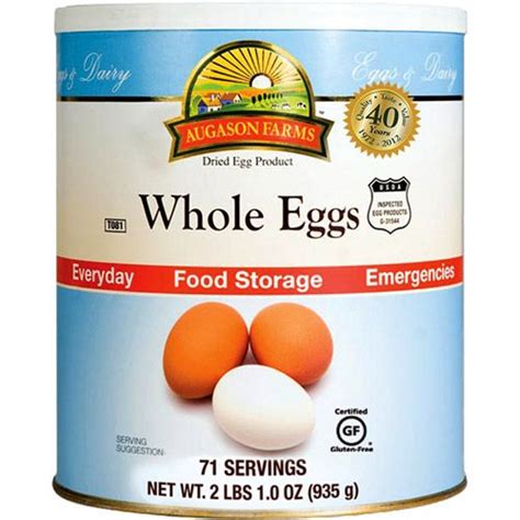 Augason Farms Dried Whole Egg Powder Certified Gluten Free No. 10 Can - Walmart.com | Emergency ...