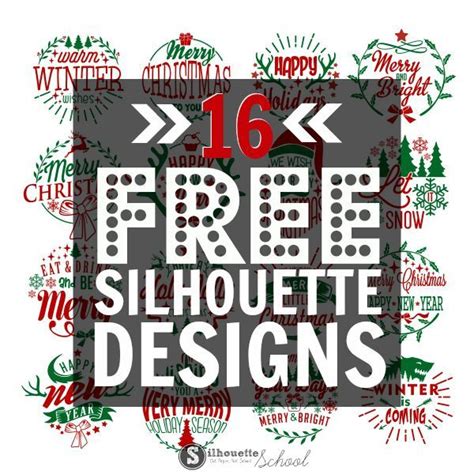 16 Free Silhouette Christmas Designs (Silhouette School) | Silhouette ...